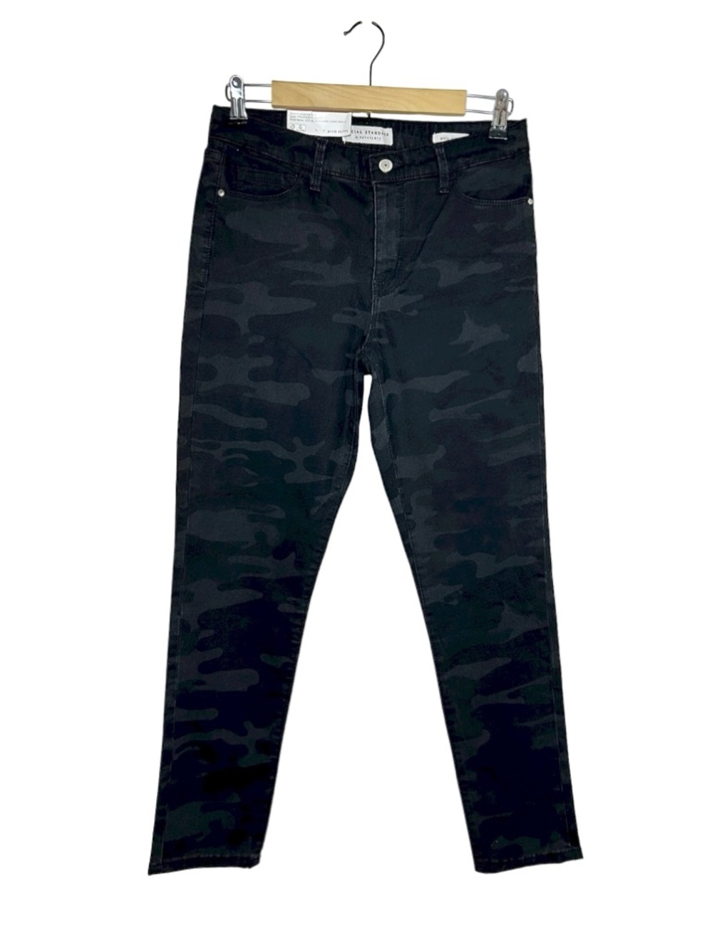 Social Standard Sanctuary Mid Rise Ankle Skinny Stretch Black Gray Camo Jeans  6
